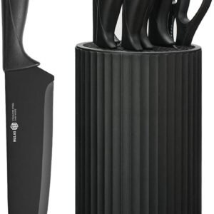 8-Piece Knife Set with Block Anti-Rust Ergonomic Dishwasher-Safe