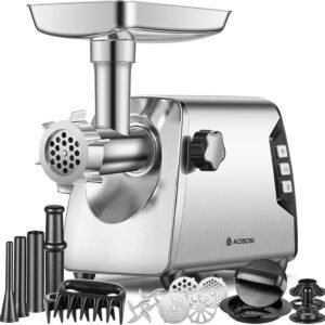 AAOBOSI #12 3000W 3-Speed Heavy Duty Meat Grinder