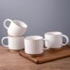 12 oz Stackable Ceramic Mugs Set of 4