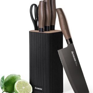 Astercook 6-Piece Set, Block, Stainless Steel, Wood Handle