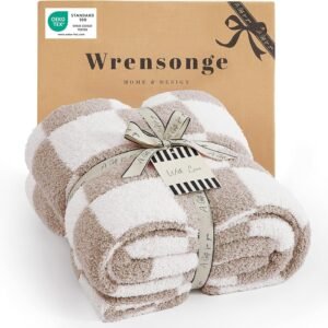 WRENSONGE Soft Checkered Throw Blanket