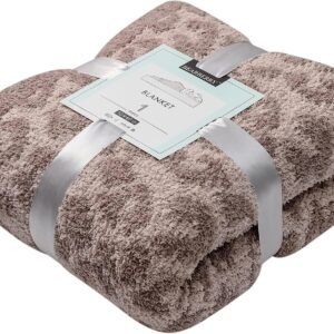 bearberry Leopard Throw Blanket 40x50 Khaki Plush