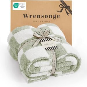 WRENSONGE Soft Checkered Throw Blanket