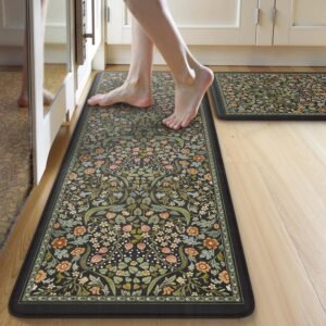 Collive Kitchen Mats Set of 2 Non-Slip Washable