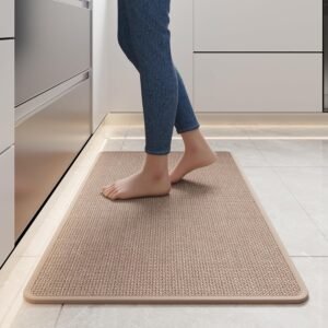 Kitchen Rugs Non Slip Washable Brown 17"x30"